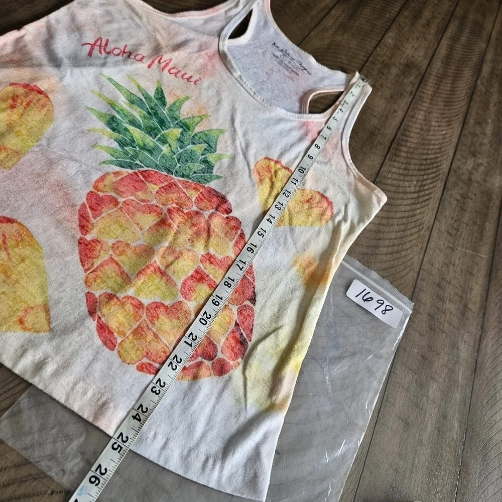 Kai Wahine Designs handmade design Pullover tank top Pineapple size Large